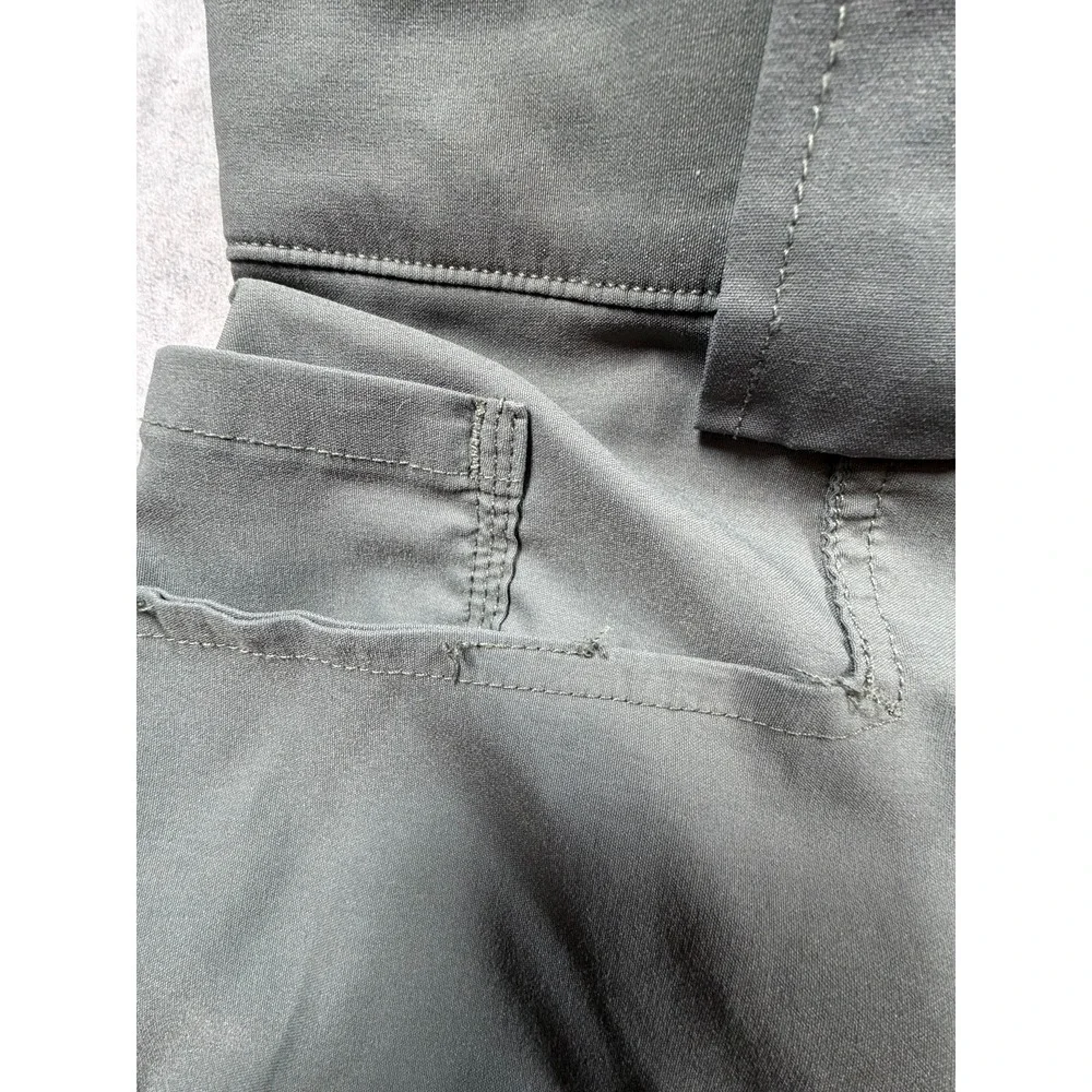 Duluth Mens 30x32 Cargo Pants Dry On The Fly Olive Green Nylon Stretch Slim Fit